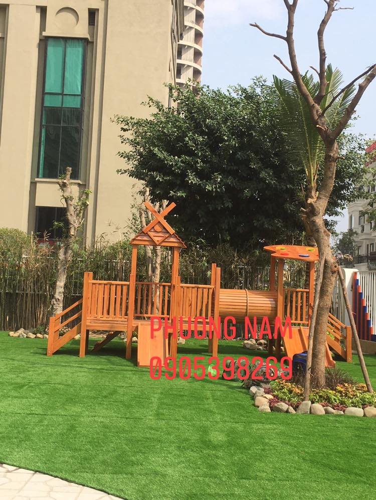 CẦU TRƯỢT GỖ MẦM NON GIÁ RẺ