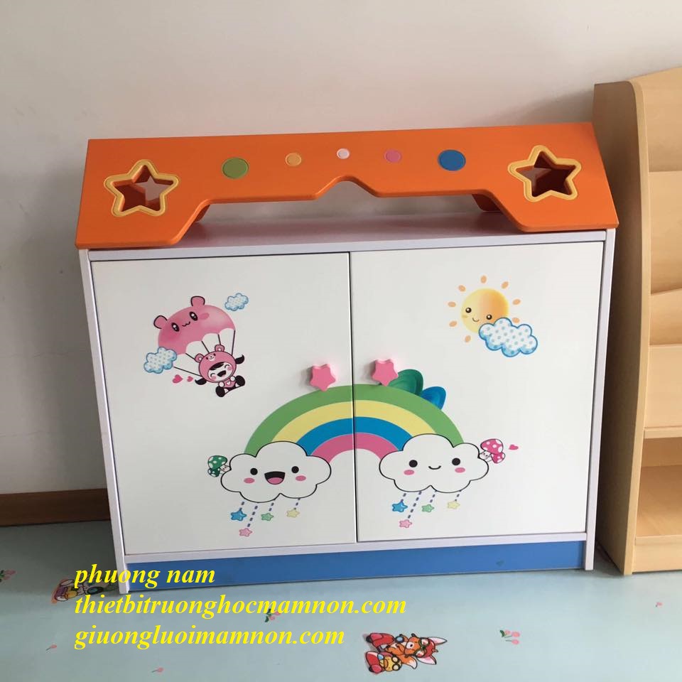 TỦ GỖ MẦM NON CHO BÉ