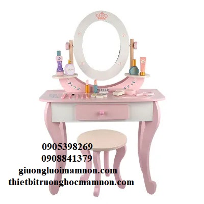 BỘ BÀN GHẾ TRANG ĐIỂM CỠ LỚN CHO BÉ