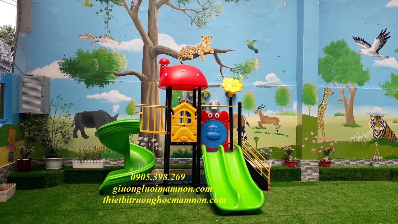 CẦU TRƯỢT MẦM NON GIÁ RẺ CHO BÉ