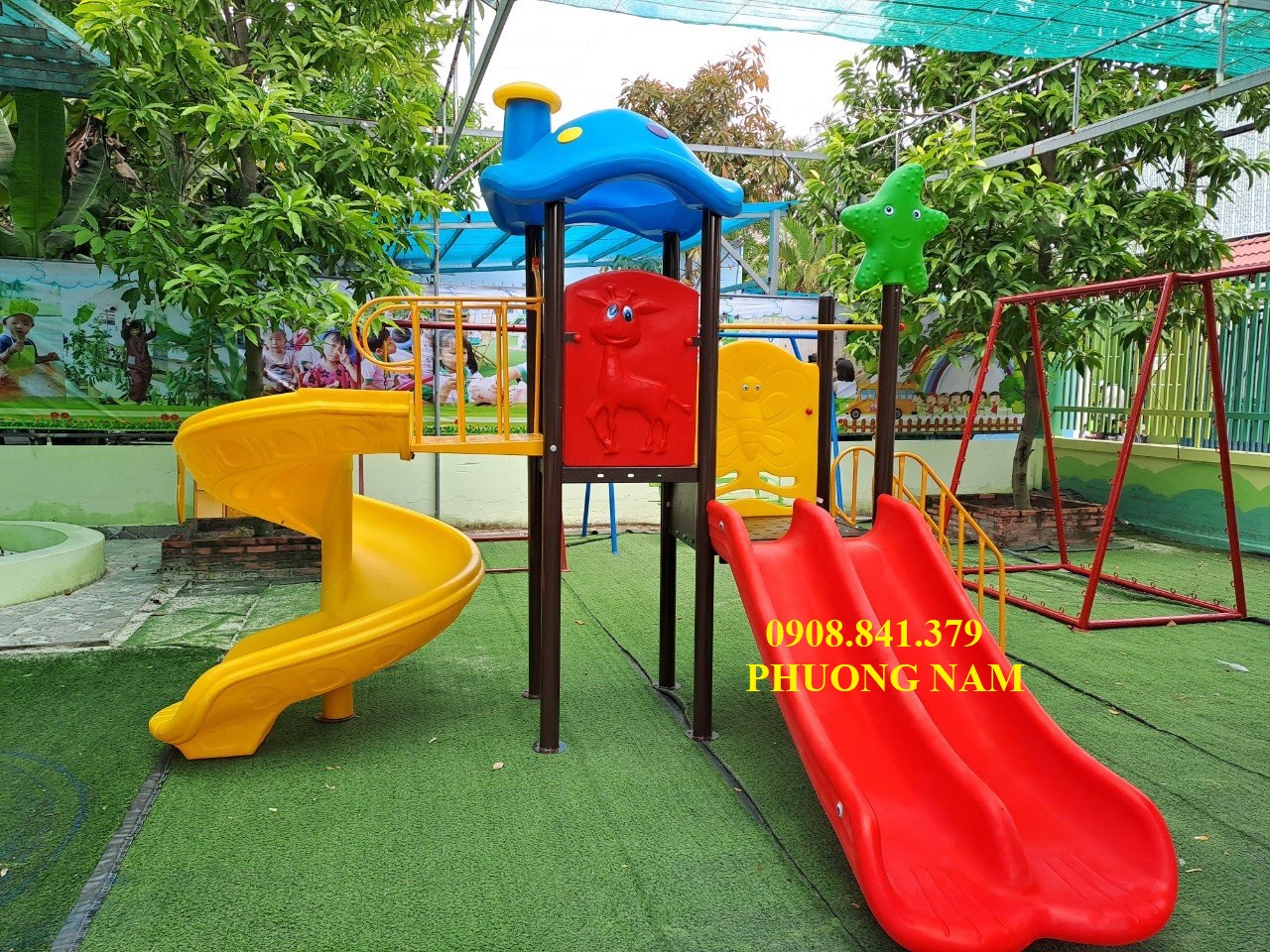 CAU TRUOT NHUA MAM NON GIA RE