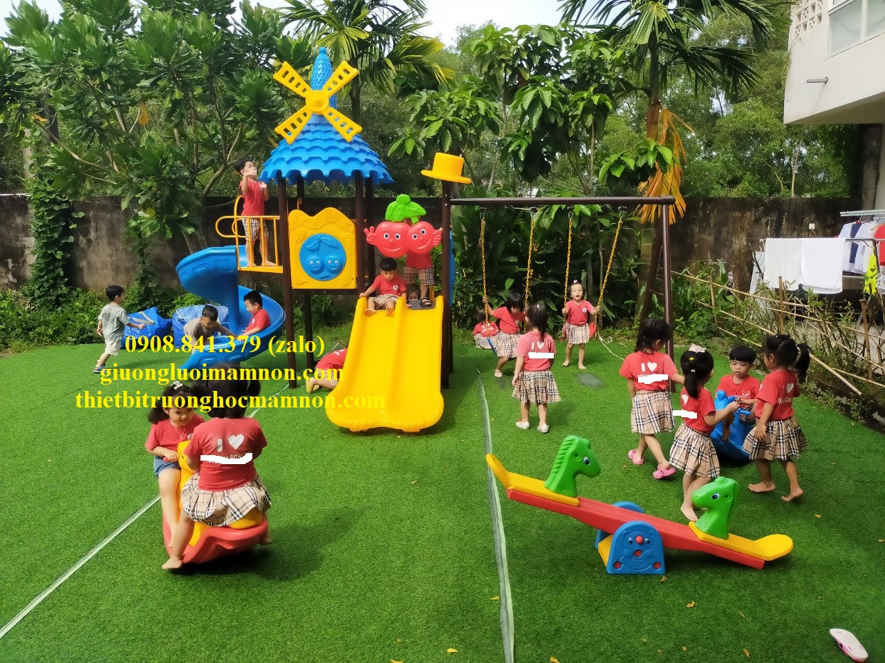 CẦU TRƯỢT XÍCH ĐU NGOÀI TRỜI CHO BÉ